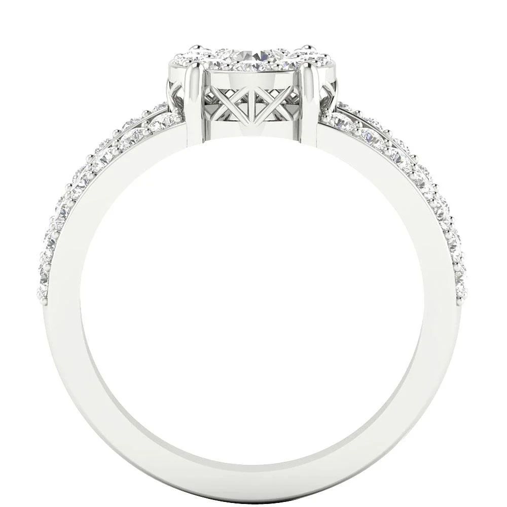 The Keyla Natural Diamond Split Shank Solitaire Ring 14K Yellow Gold Prong Set - Image 6