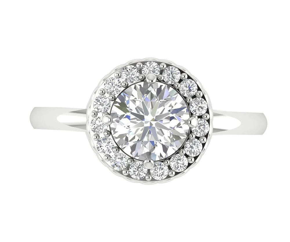 The Khalani For Women Engagement Wedding Ring Round Cut Diamond 14K Solid Gold - Image 4
