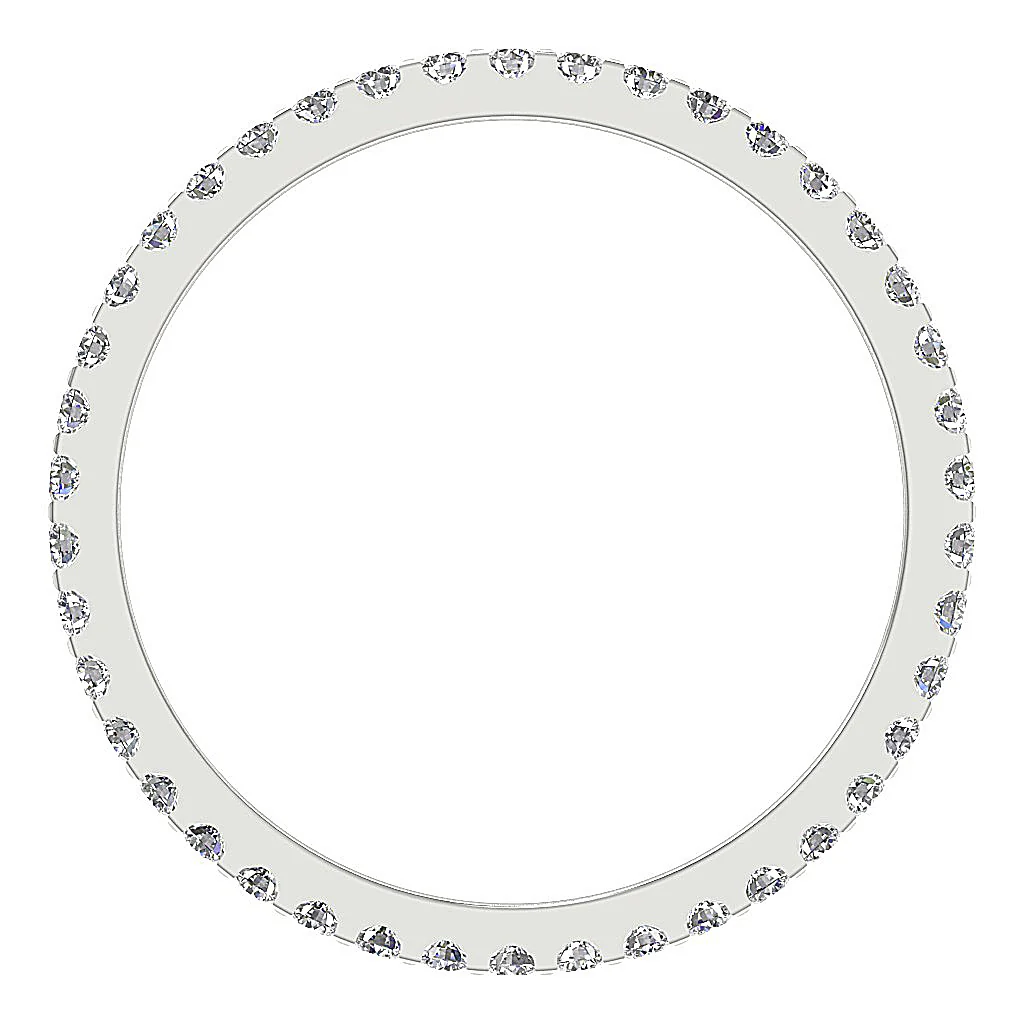 The Khalil 14K White Yellow Rose Gold Full Eternity Anniversary Diamond Ring For Her - Image 6