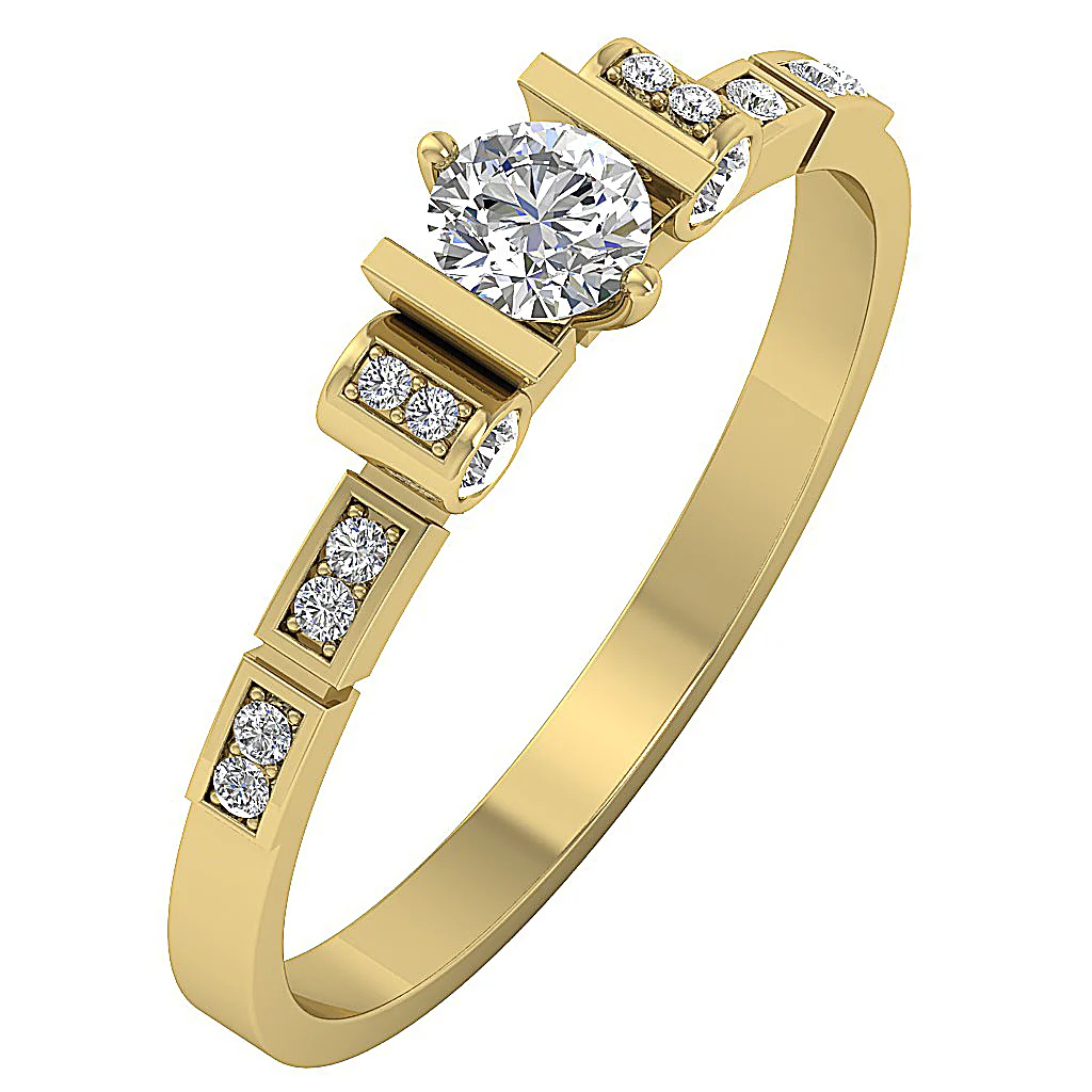 The Khari Classsic 14k White Gold Round Diamond Solitaire Wedding Ring 5.80 mm - Image 4