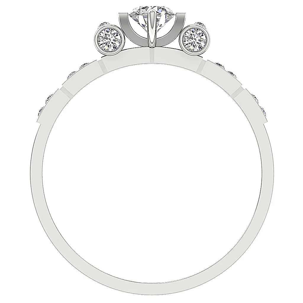 The Khari Classsic 14k White Gold Round Diamond Solitaire Wedding Ring 5.80 mm - Image 5