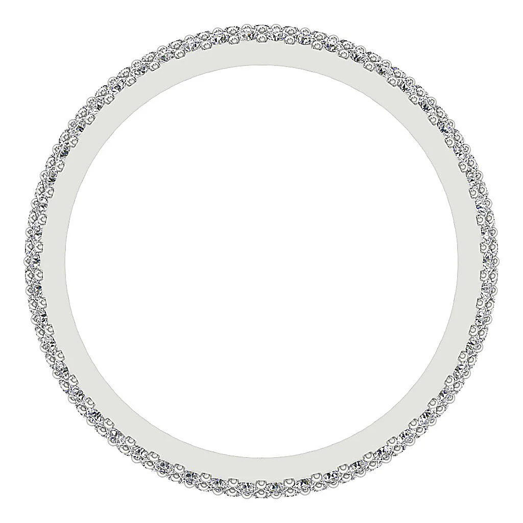 The Killian 14K Rose Gold Natural Diamond Three Row Full Eternity Wedding Ring For Her - Image 5