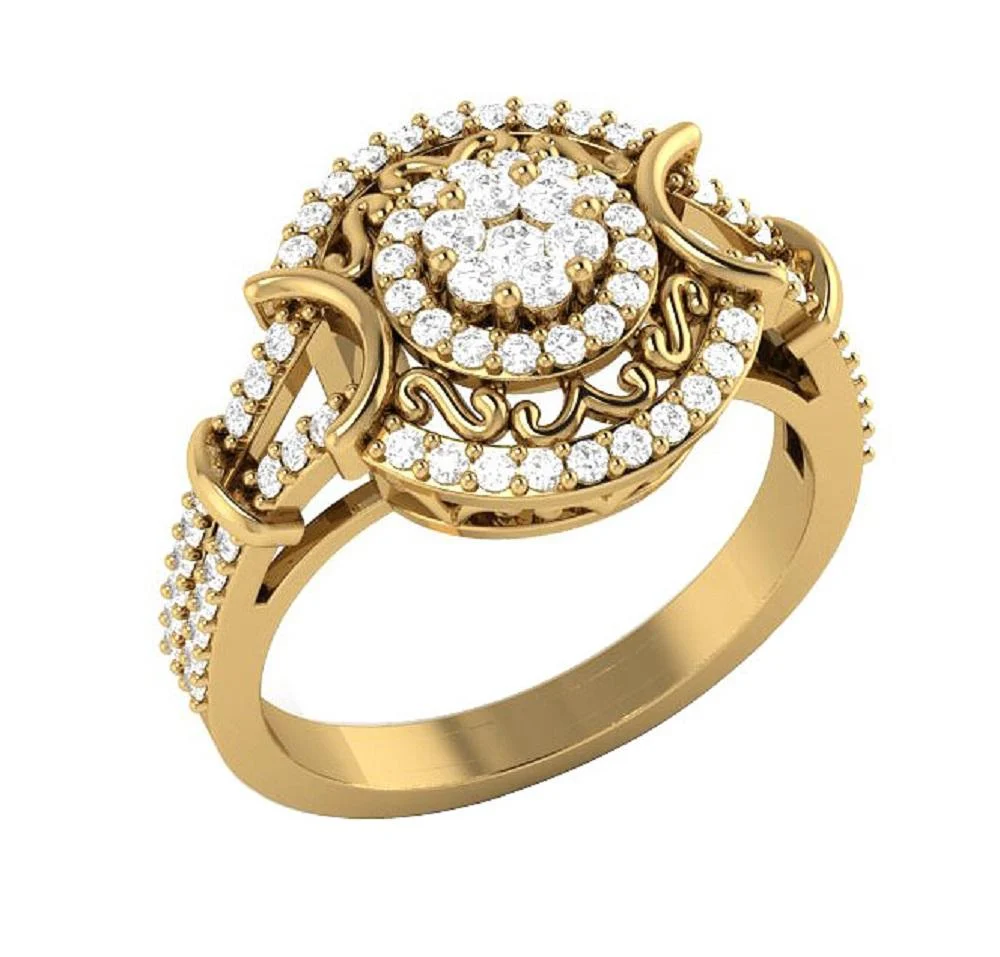 The Kimber Genuine Diamond Anniversary Wedding Ring 14K White Yellow Rose Gold