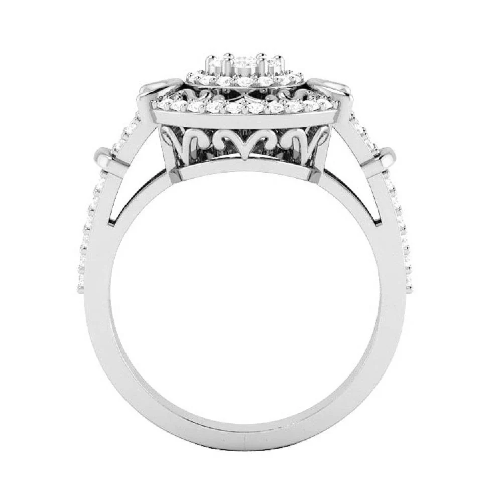 The Kimber Genuine Diamond Anniversary Wedding Ring 14K White Yellow Rose Gold - Image 6