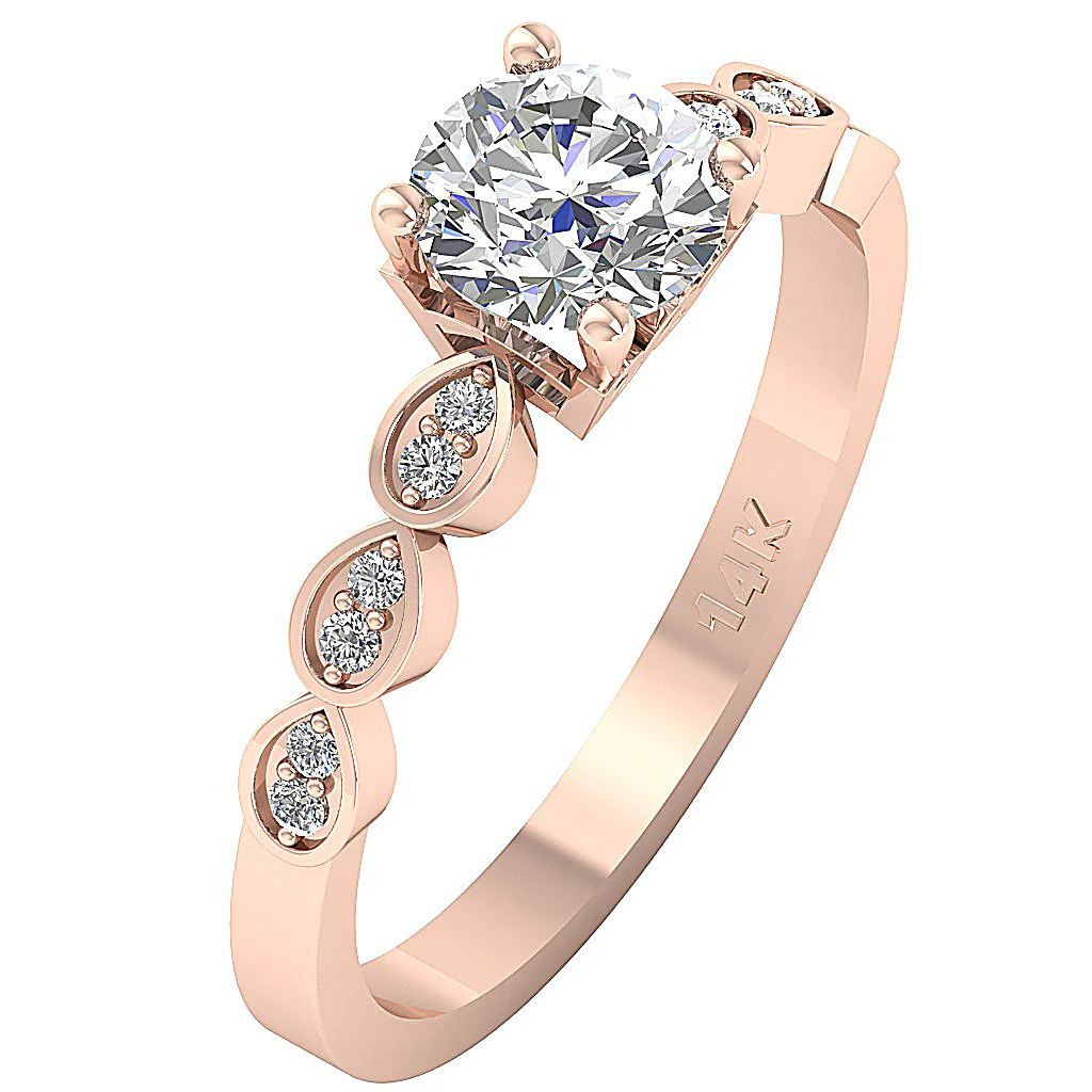 The Knox For Women Solitaire Engagement Ring Natural Diamond 14K White Gold - Image 3