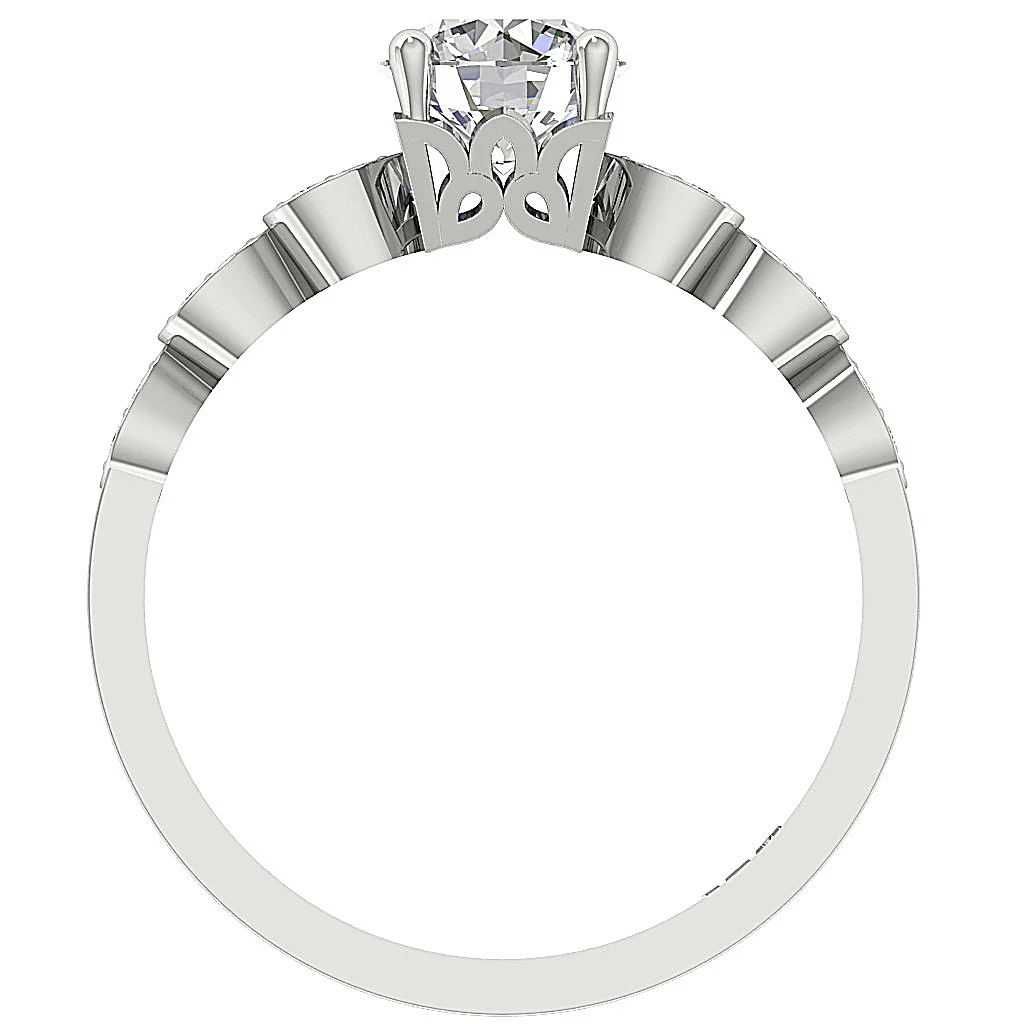 The Knox For Women Solitaire Engagement Ring Natural Diamond 14K White Gold - Image 5