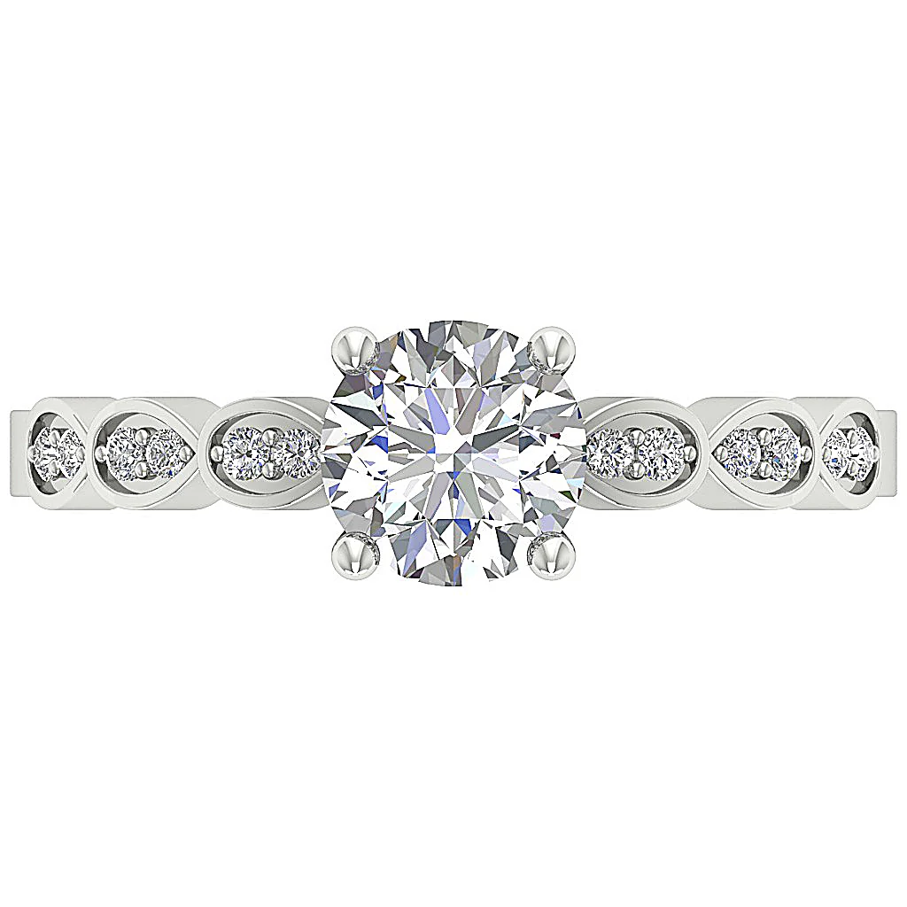 The Knox For Women Solitaire Engagement Ring Natural Diamond 14K White Gold - Image 6