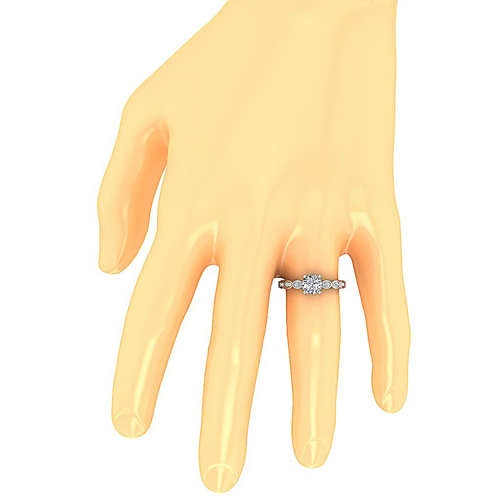 The Knox For Women Solitaire Engagement Ring Natural Diamond 14K White Gold - Image 7