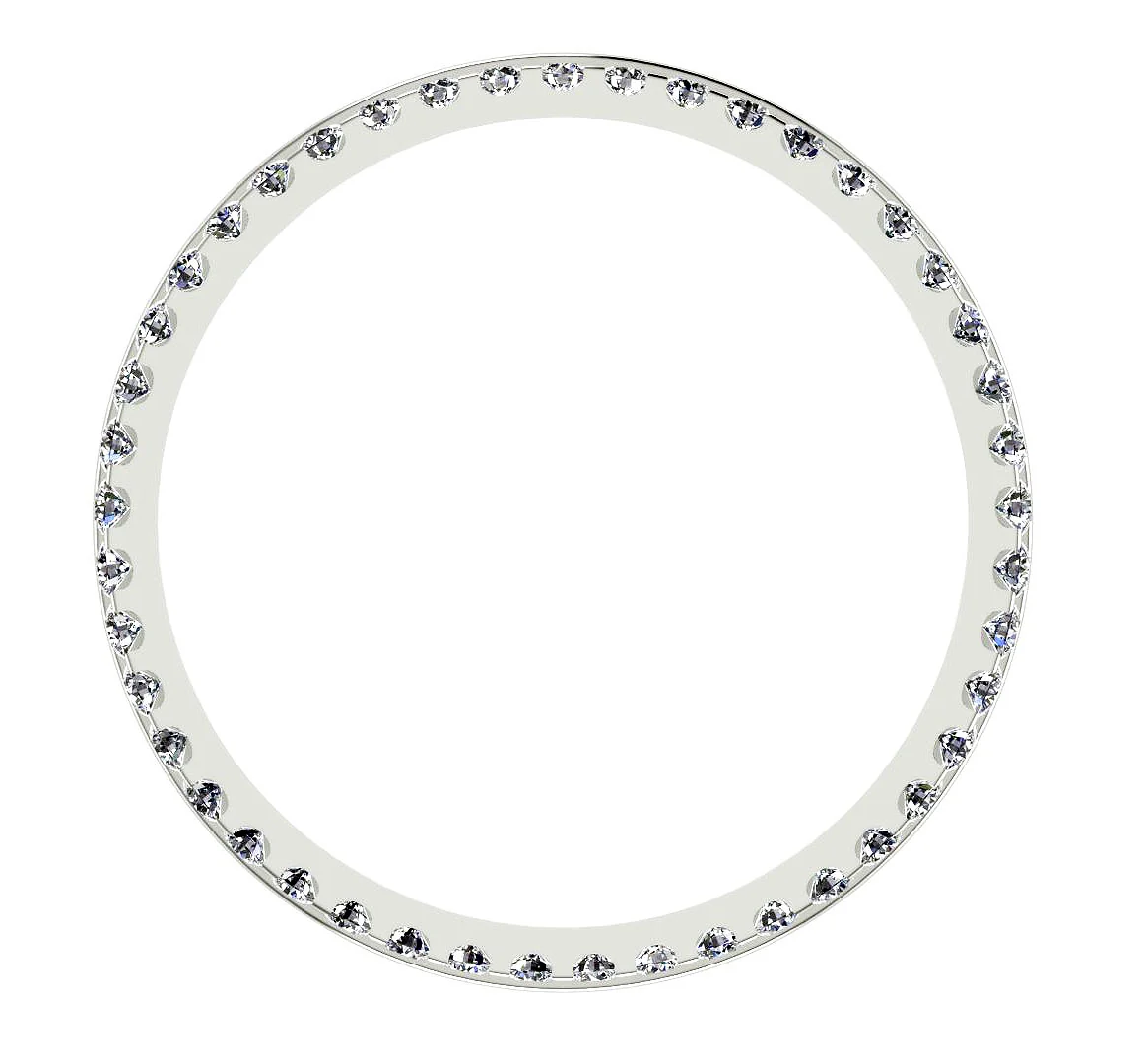 The Kobe Prong & Channel Set Three Row Yellow Gold Round Diamond Eternity Wedding Ring - Image 6