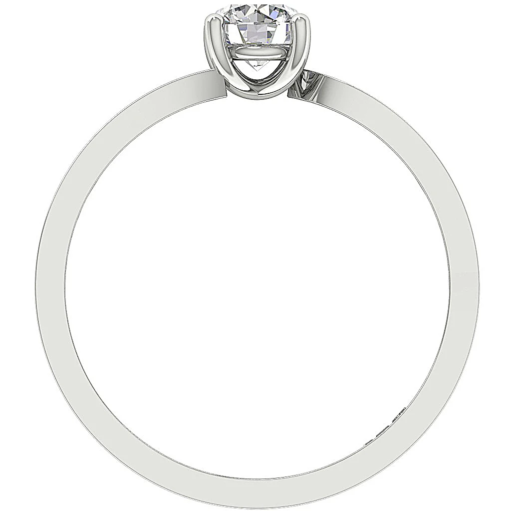 The Korbin Genuine Round Diamond 14K Yellow Gold Solitaire Anniversary Ring Prong Set - Image 5