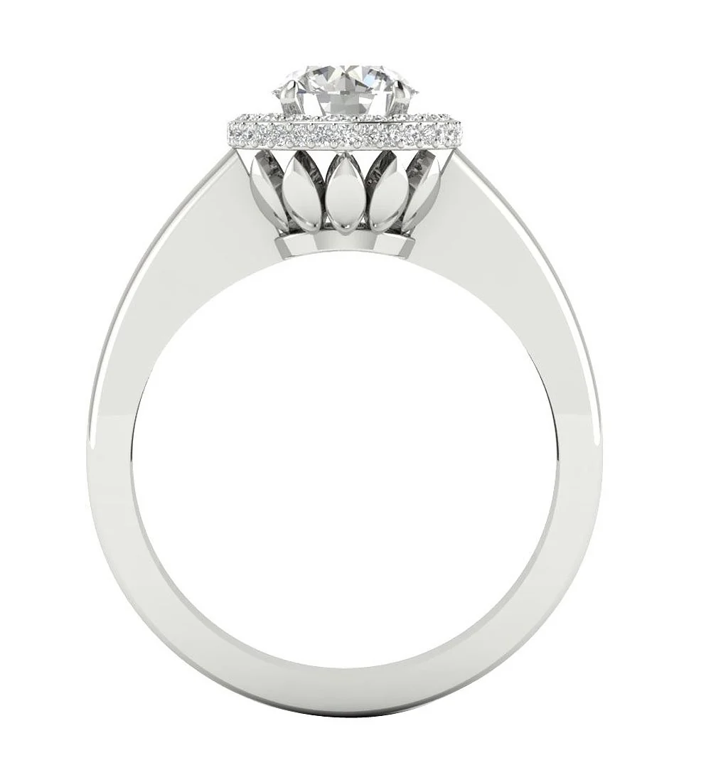 The Kristian Designer Engagement Ring Solitaire Natural Diamond Ring 14K Solid Yellow Gold - Image 4