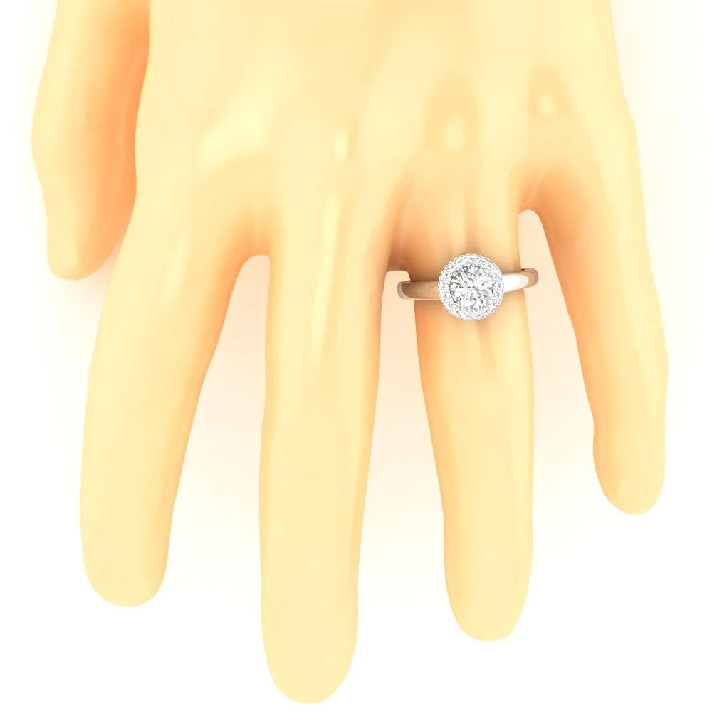 The Kristian Designer Engagement Ring Solitaire Natural Diamond Ring 14K Solid Yellow Gold - Image 7