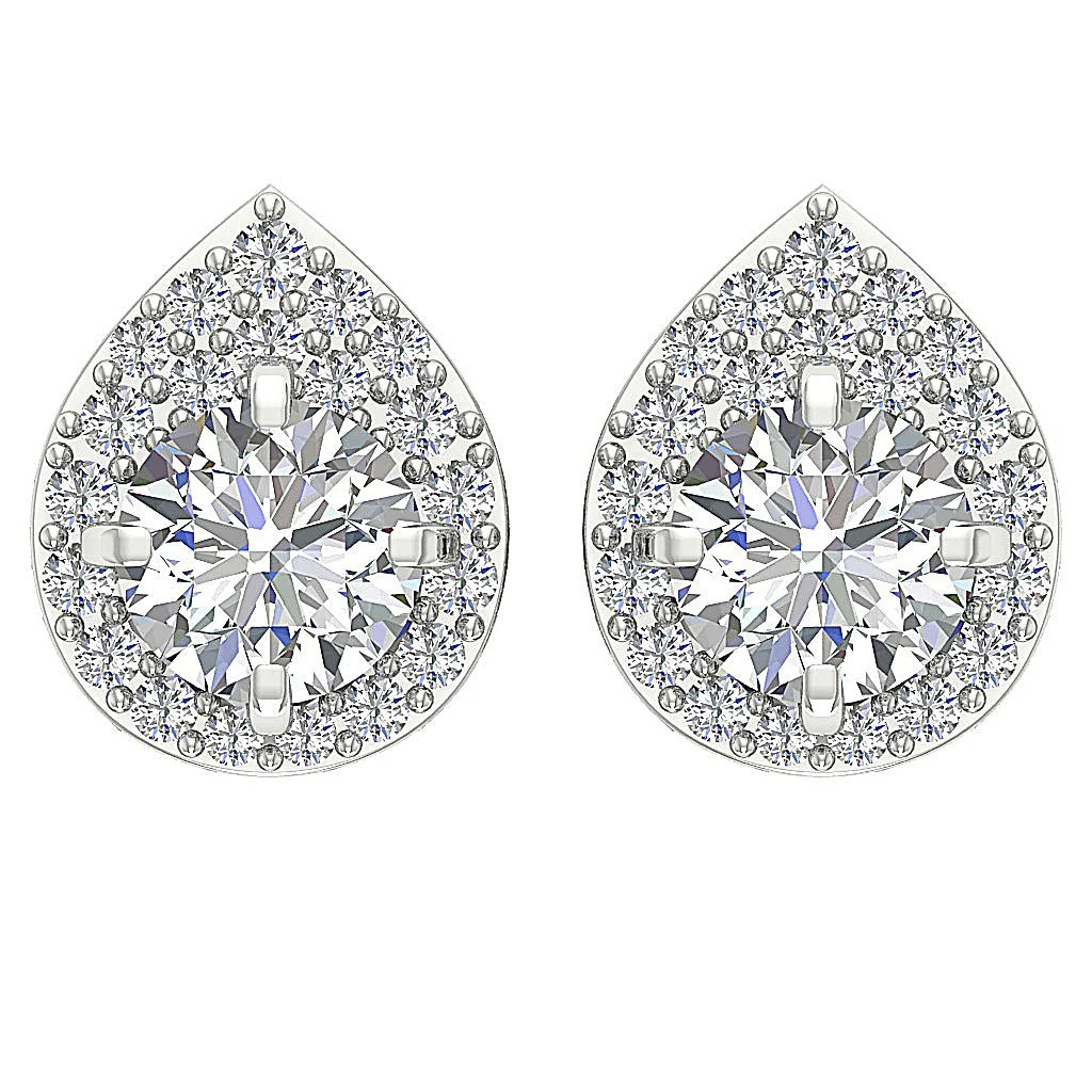 The Kyler Pear Shape Removable Jacket Stud Earring Natural Diamond 14K Solid Gold - Image 2