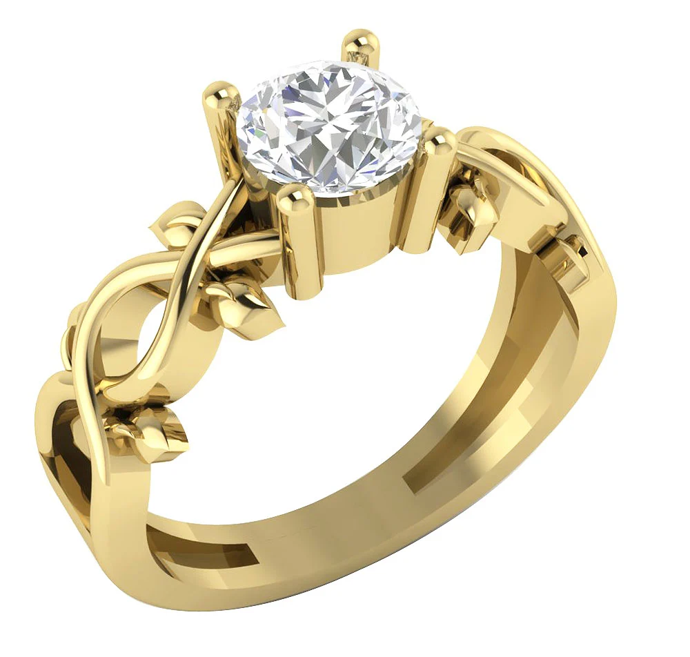 Natural Diamond G-I1/SI1 0.90 Carat Designer Solitaire Anniversary Ring 14k/18k Solid Rose Gold - Image 3