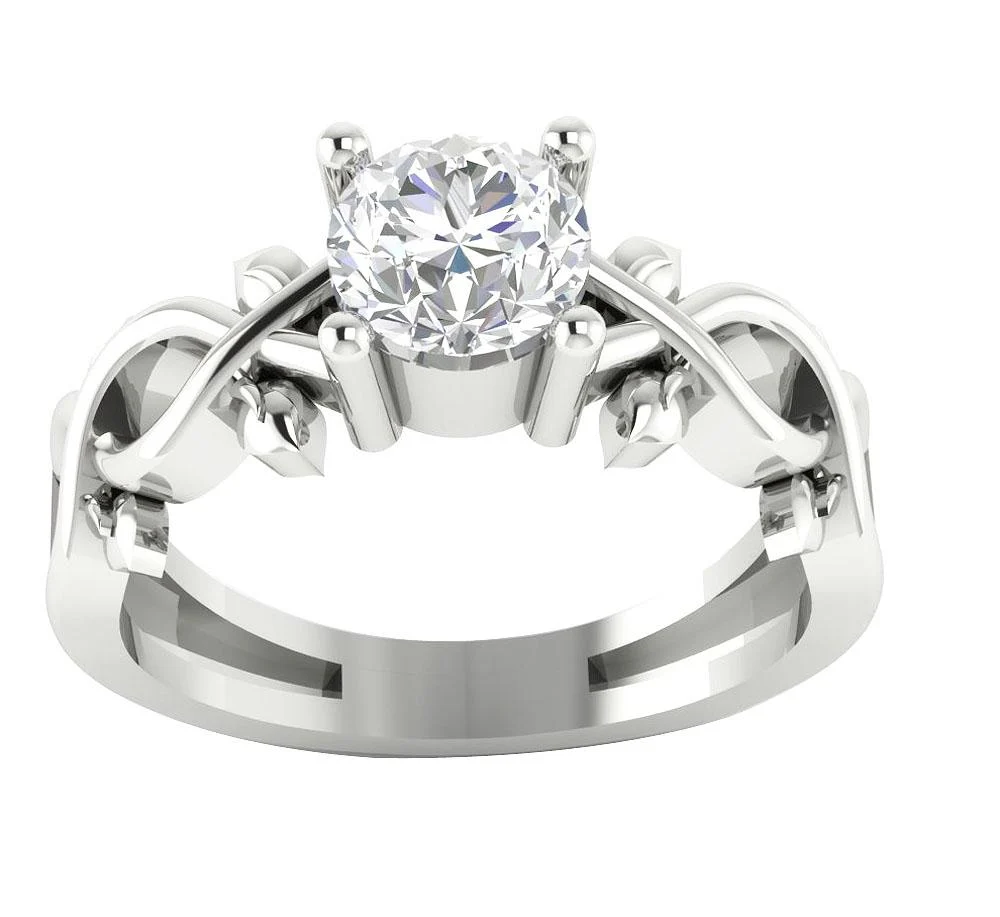 Natural Diamond G-I1/SI1 0.90 Carat Designer Solitaire Anniversary Ring 14k/18k Solid Rose Gold - Image 4