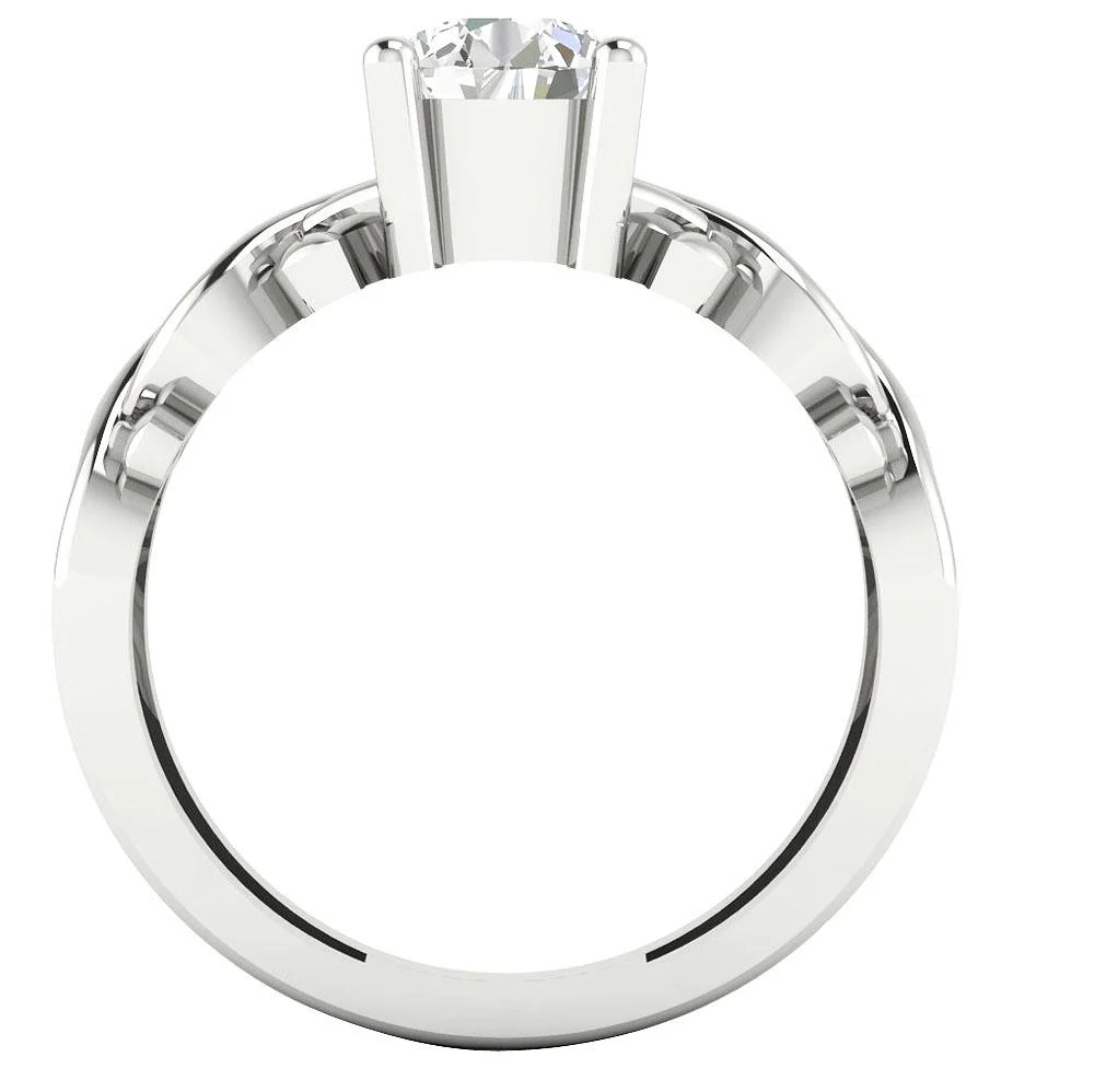 Natural Diamond G-I1/SI1 0.90 Carat Designer Solitaire Anniversary Ring 14k/18k Solid Rose Gold - Image 5