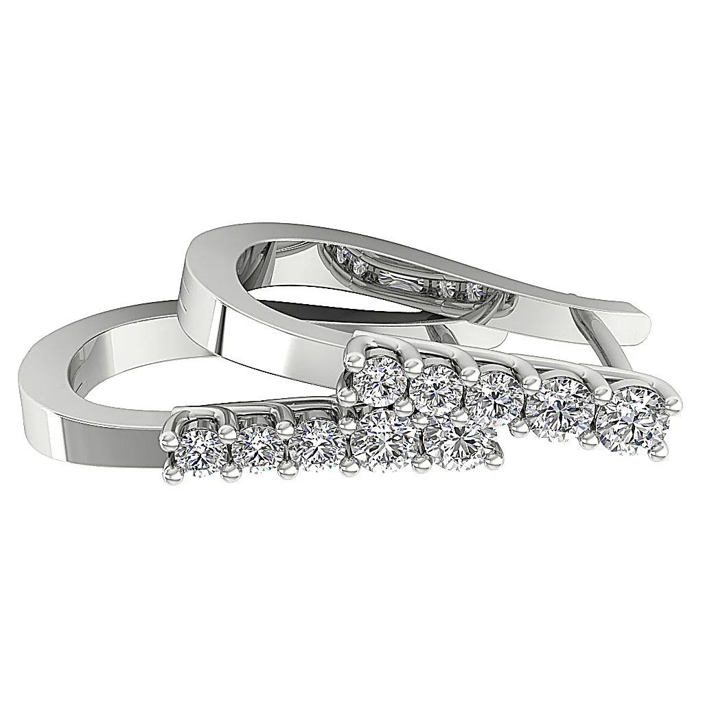 The Kyrie Beautiful Natural Diamond Hoops Earring For Her 14K Solid White Gold - Image 13