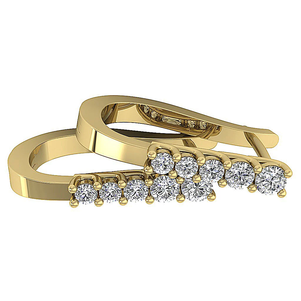 The Kyrie Beautiful Natural Diamond Hoops Earring For Her 14K Solid White Gold - Image 14