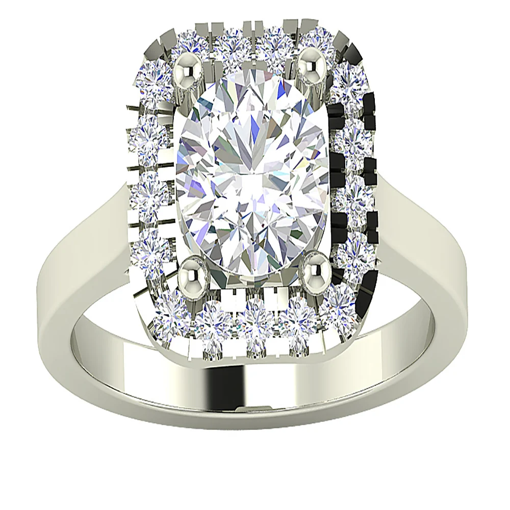 The Kyson Cushion Halo Solitaire Engagement 14k Yellow Gold Diamond Ring Prong Set - Image 4