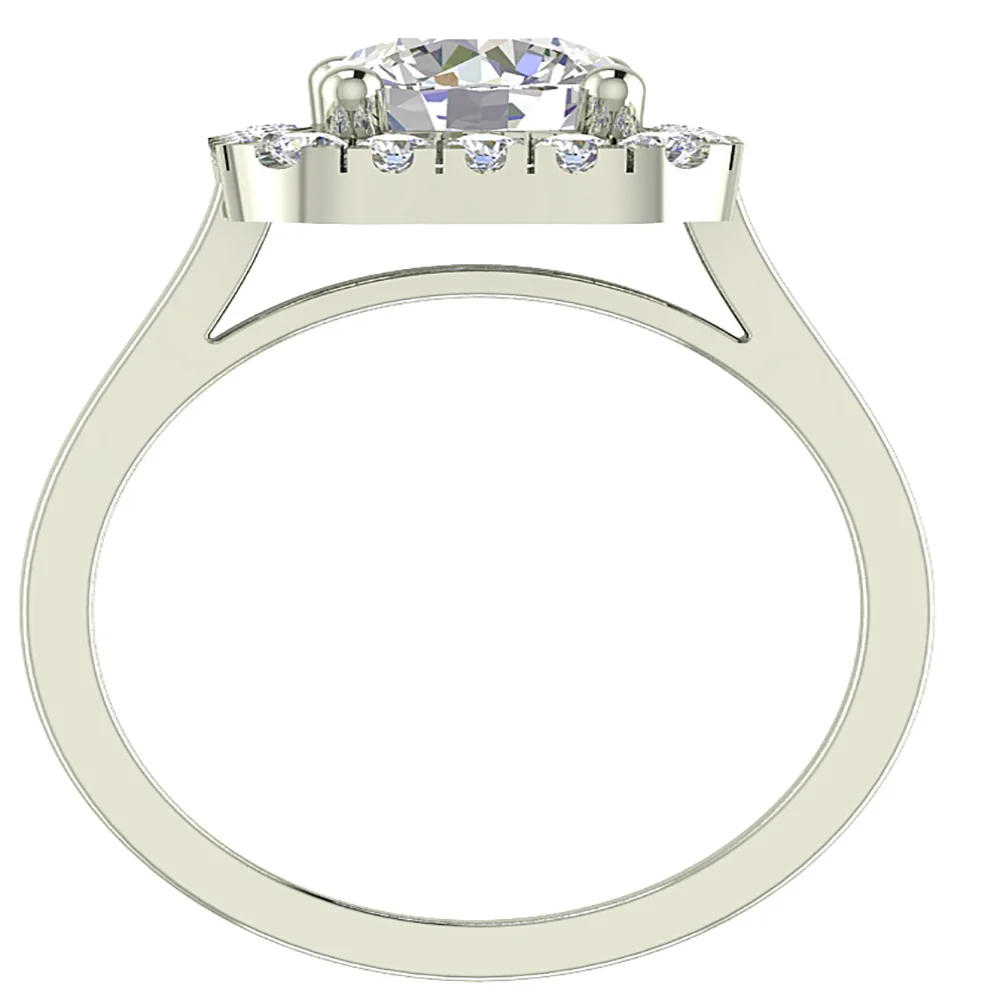 The Kyson Cushion Halo Solitaire Engagement 14k Yellow Gold Diamond Ring Prong Set - Image 5