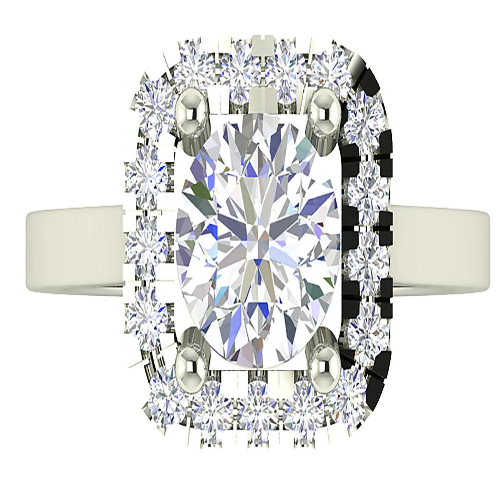 The Kyson Cushion Halo Solitaire Engagement 14k Yellow Gold Diamond Ring Prong Set - Image 6