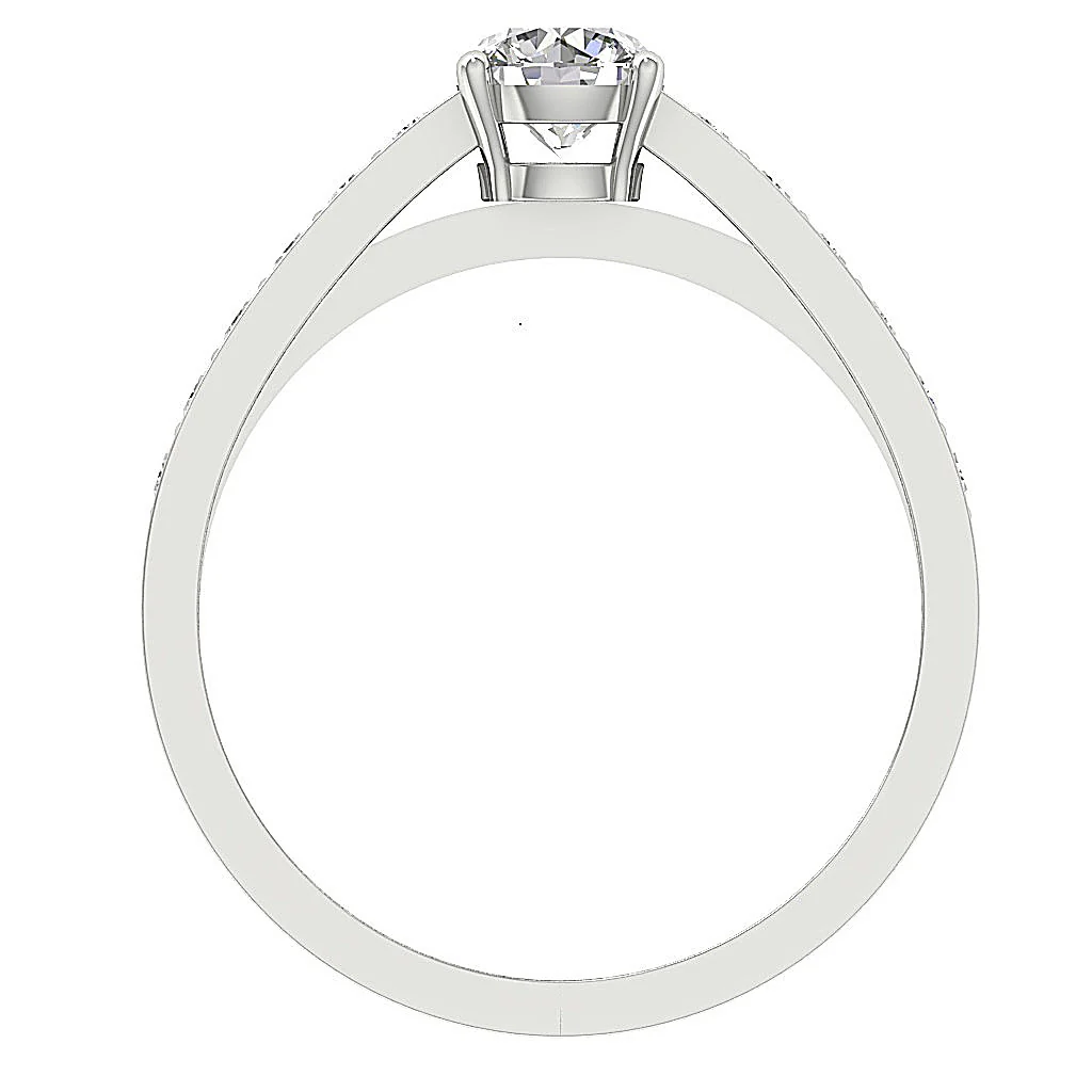The Lachlan 14k Yellow Gold Genuine Diamond Solitaire Anniversary Ring Prong Set - Image 5