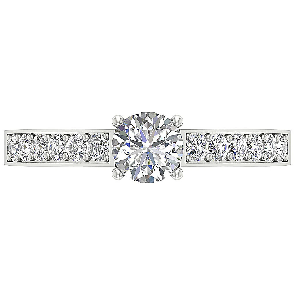 The Lachlan 14k Yellow Gold Genuine Diamond Solitaire Anniversary Ring Prong Set - Image 6