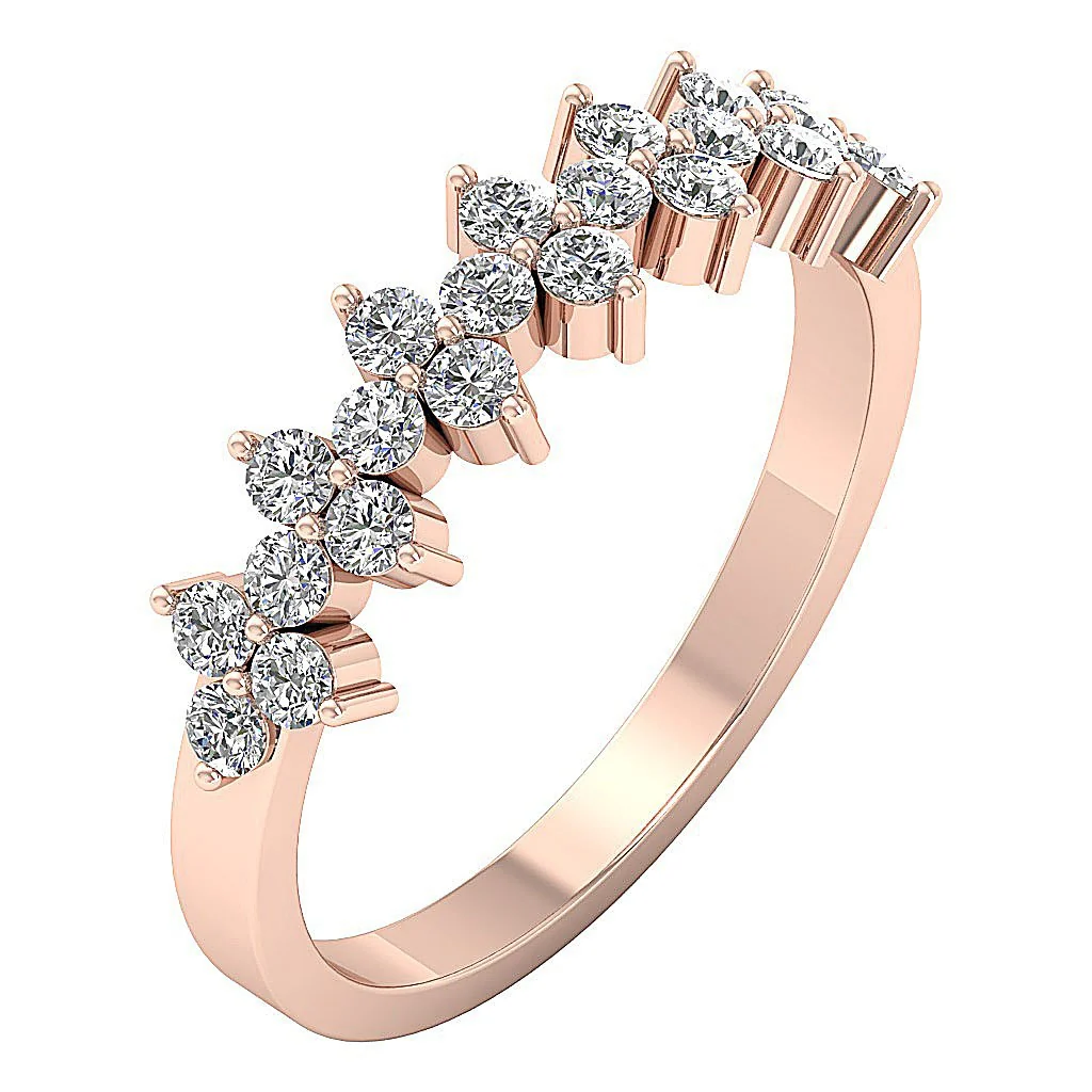 The Lakelynn Handmade Anniversary Wedding Ring Round Diamond 14K Solid Gold - Image 2