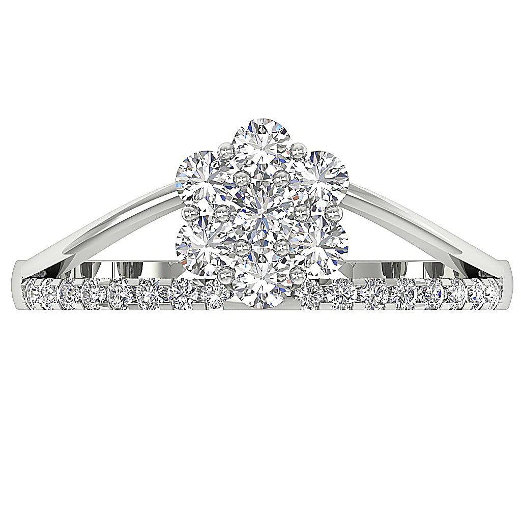 The Lance 14k Gold Round Diamond Fancy Solitaire Engagement Ring For Her - Image 6