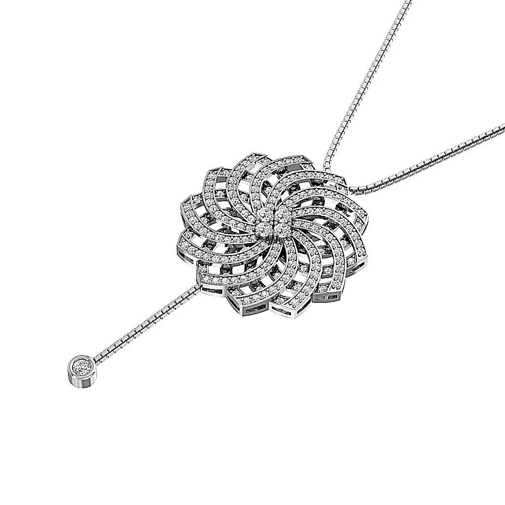 The Lane 14k Yellow Gold Designer Dangling Circle Fashion Pendant Natural Diamond - Image 6