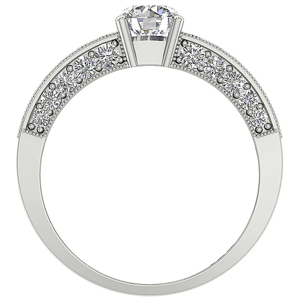 The Langston Round Diamond Solitaire Anniversary Ring 14k White Yellow Rose Gold - Image 5