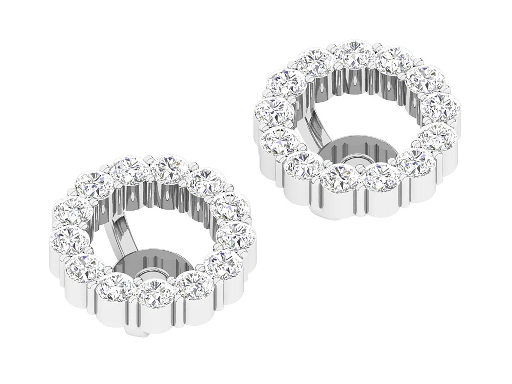 The Mia 0.35Ct Genuine Diamond Removable Jacket Earring 14K Gold - Image 7