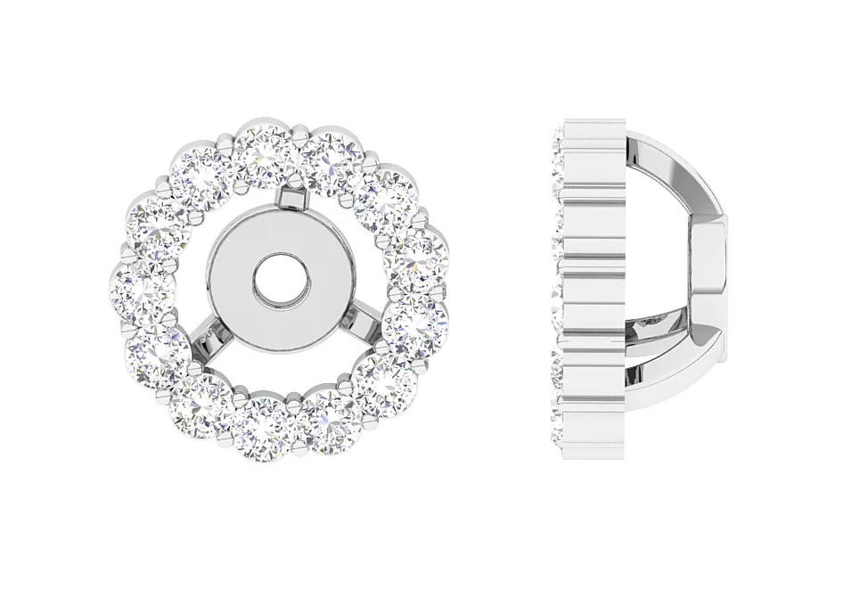 The Mia 0.35Ct Genuine Diamond Removable Jacket Earring 14K Gold - Image 8