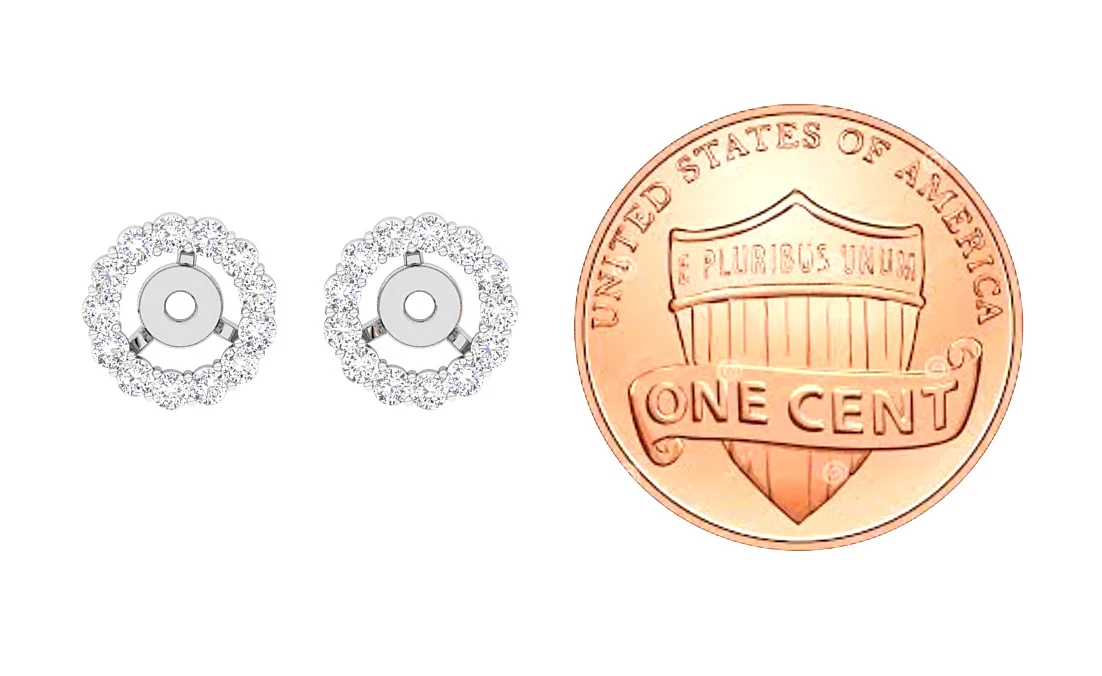 The Mia 0.35Ct Genuine Diamond Removable Jacket Earring 14K Gold - Image 9