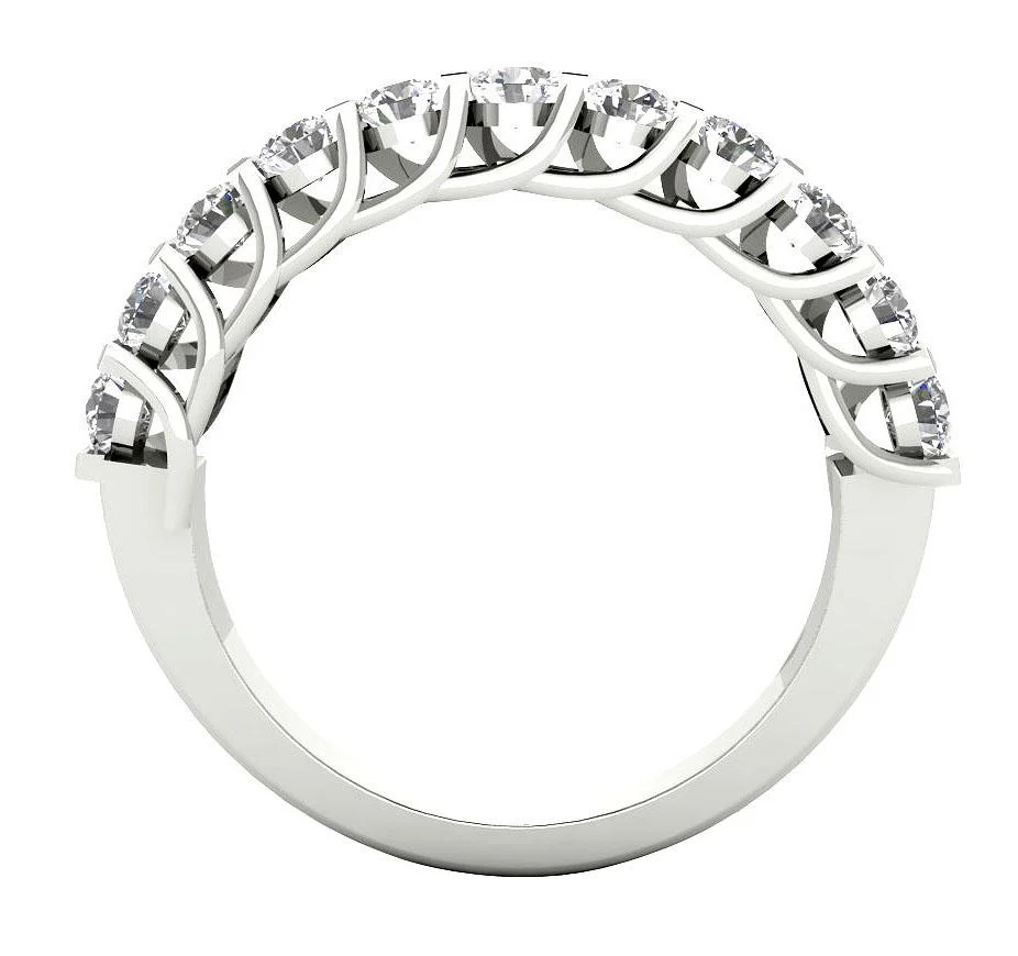 The Laylani Round Brilliant Ideal Cut Diamond Wedding Ring For Women 14K Solid Gold - Image 4