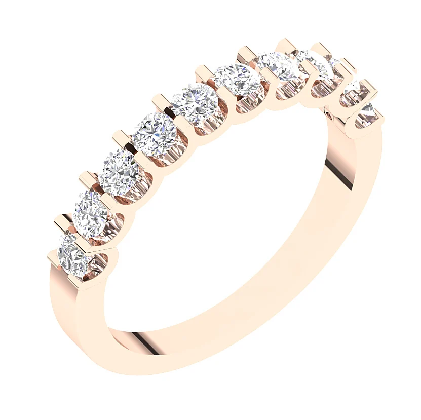 The Leif 14K Yellow Gold Genuine Diamond Anniversary Wedding Ring Prong Set - Image 3