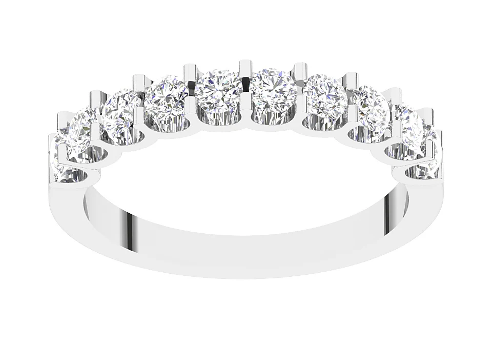 The Leif 14K Yellow Gold Genuine Diamond Anniversary Wedding Ring Prong Set - Image 4
