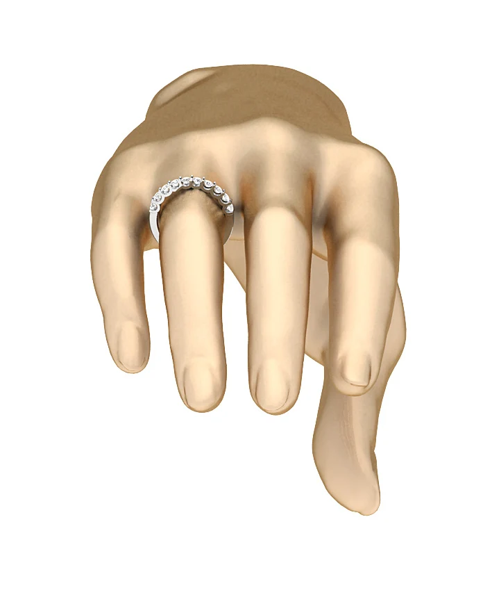 The Leif 14K Yellow Gold Genuine Diamond Anniversary Wedding Ring Prong Set - Image 9