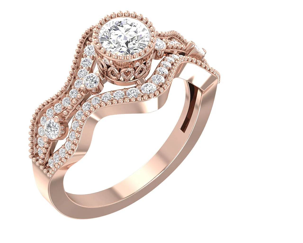 The Leland 14k Solid Yellow Gold Genuine Diamond Solitaire Engagement Ring RS 4-12 - Image 3