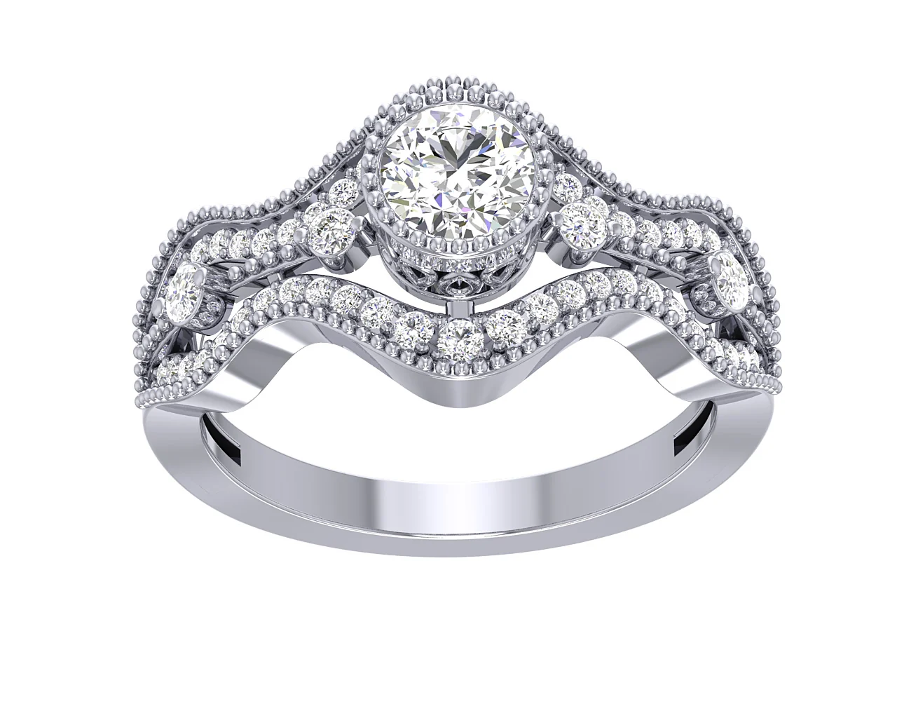 The Leland 14k Solid Yellow Gold Genuine Diamond Solitaire Engagement Ring RS 4-12 - Image 4