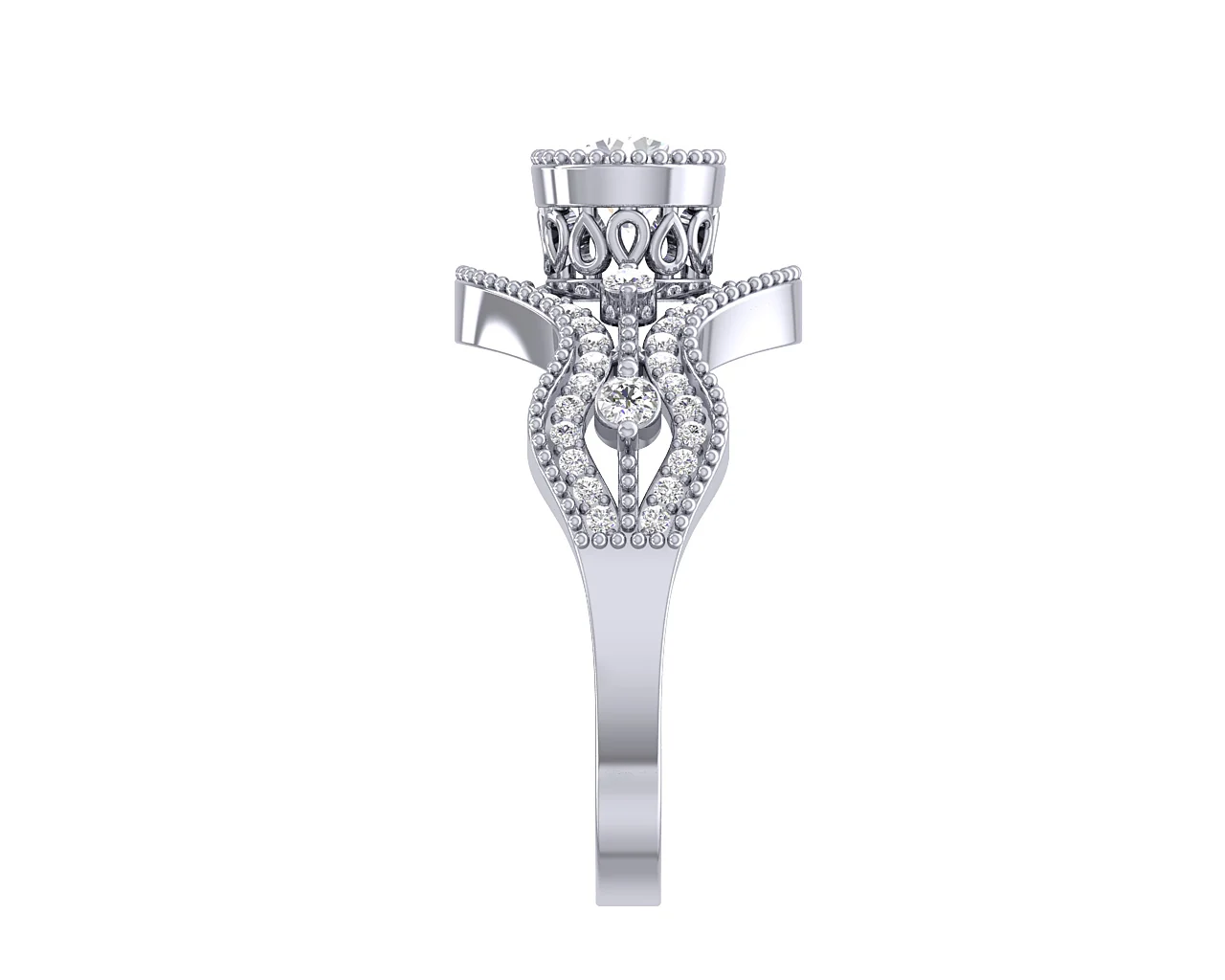The Leland 14k Solid Yellow Gold Genuine Diamond Solitaire Engagement Ring RS 4-12 - Image 5