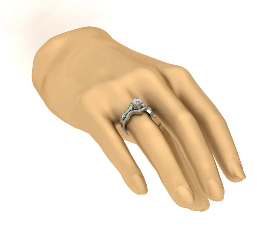 The Leland 14k Solid Yellow Gold Genuine Diamond Solitaire Engagement Ring RS 4-12 - Image 9