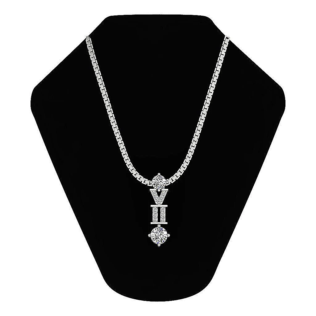 The Lennox 14k Yellow Gold Round Brilliant Cut Diamond Fashion Pendant Necklace - Image 6