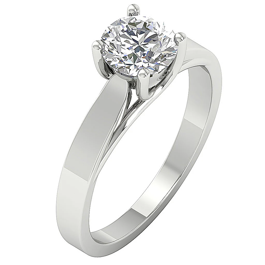 0.50 CT G-I1/SI1 Single Genuine Diamond Solitaire Wedding Ring in 14k/18k Solid Gold