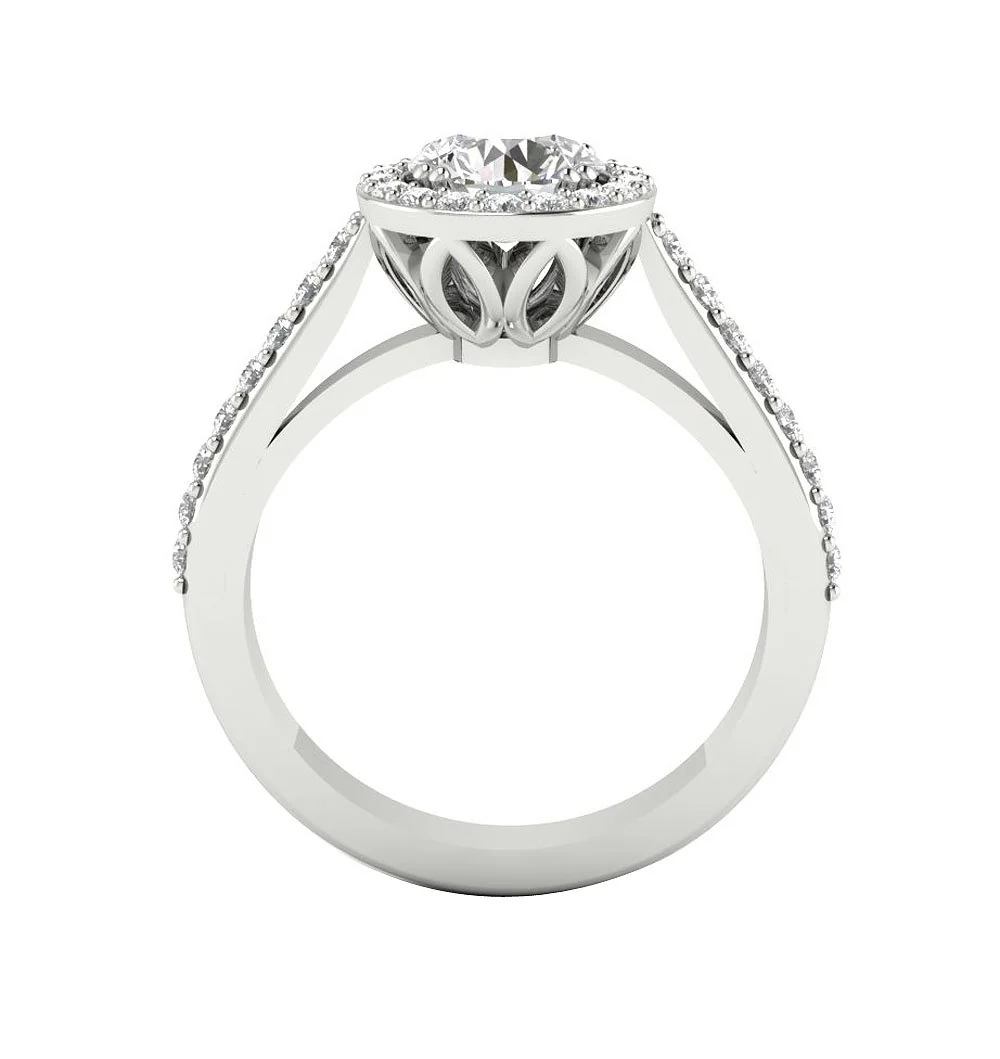The Livia Natural Diamond 14K Solid Yellow Gold Solitaire Anniversary Ring - Image 5