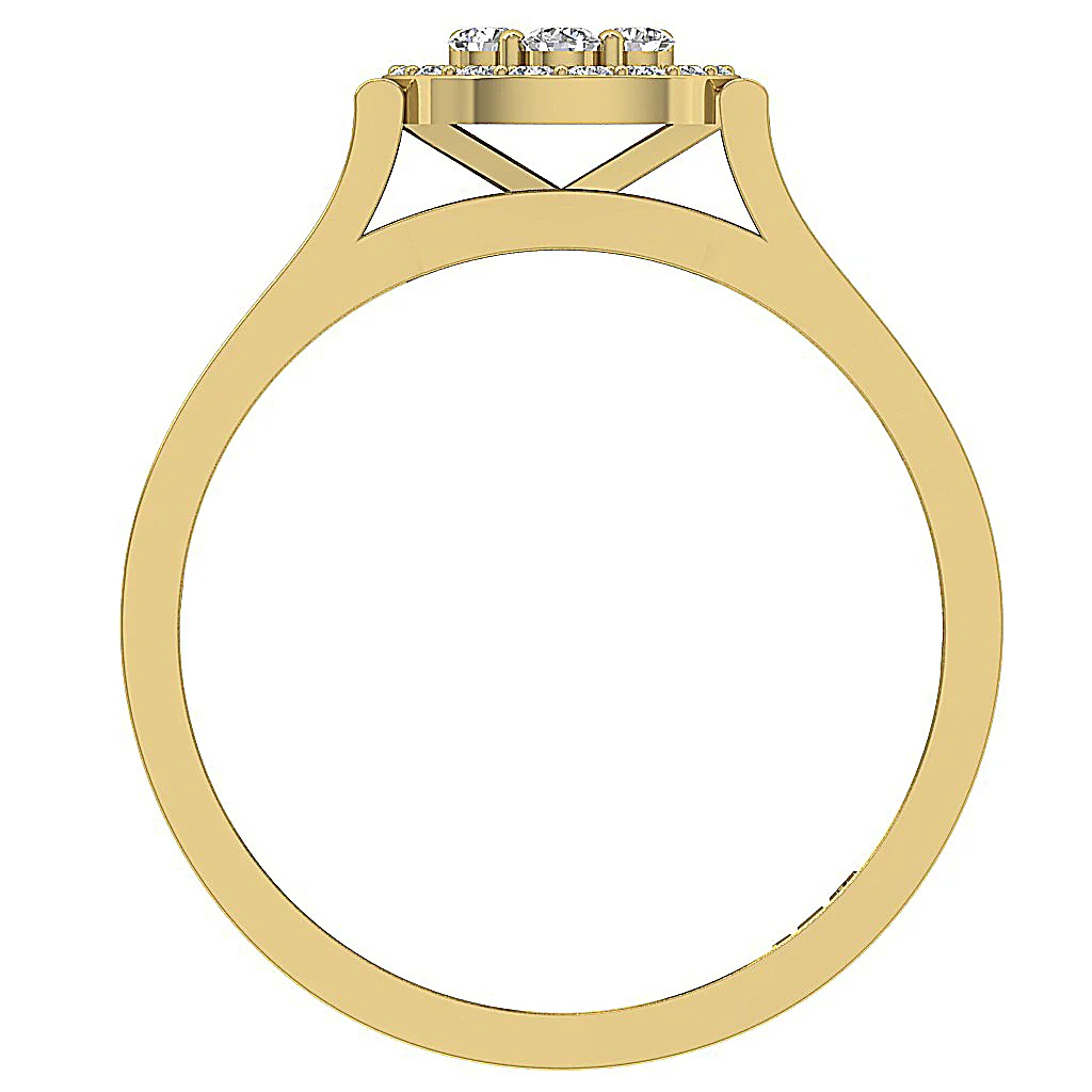 The Loretta 14K Solid Gold Engagement Ring For Women Natural Round Diamond - Image 5