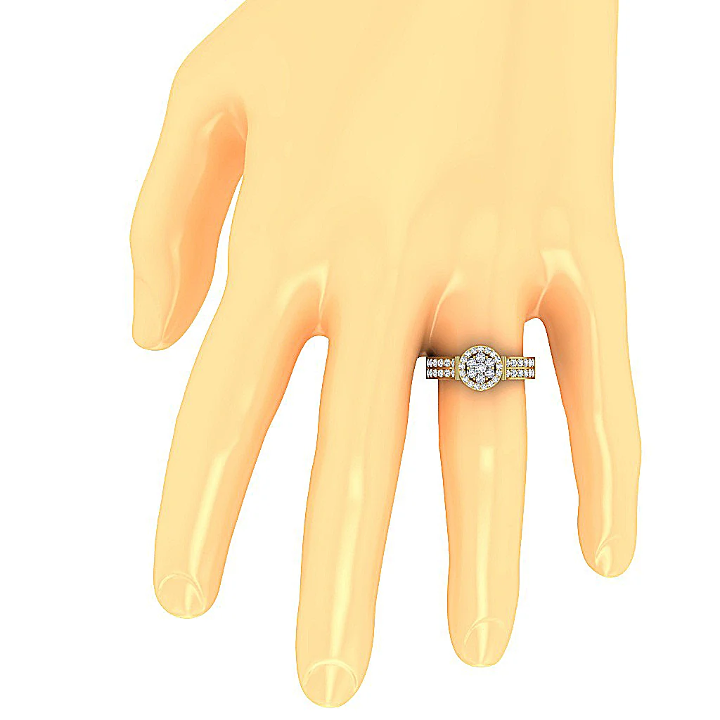 The Loretta 14K Solid Gold Engagement Ring For Women Natural Round Diamond - Image 7