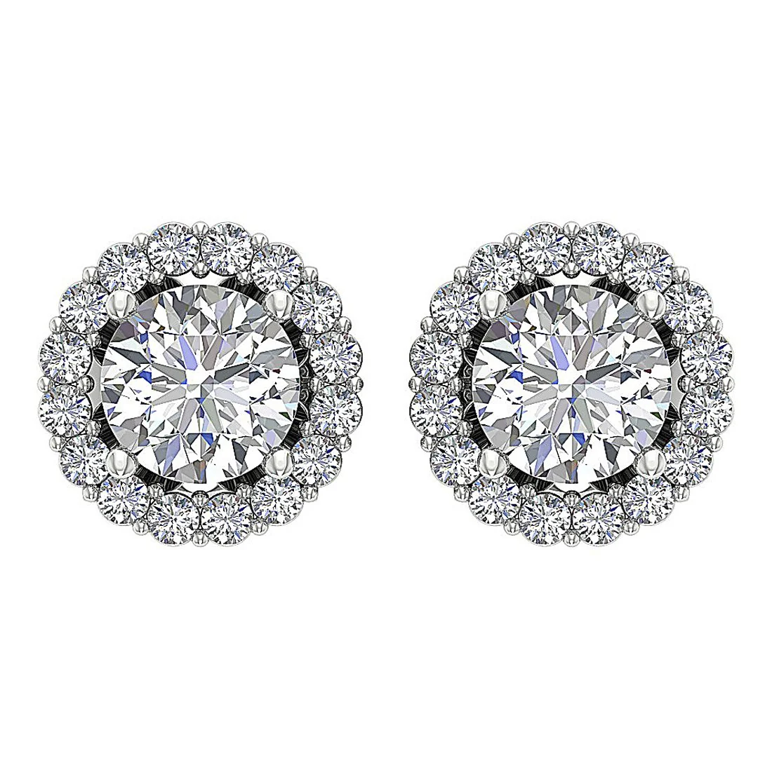 The Louis Natural Diamond Removable Jacket Stud Gold Earring For Women - Image 3