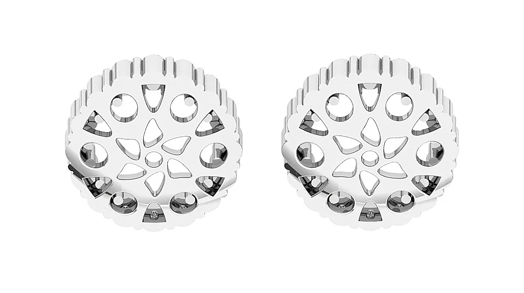 I1/SI1/VS1/VVS1 0.60Ct Jacket Earring Round Cut Diamond 14K Rose Gold 9.70 mm - Image 5
