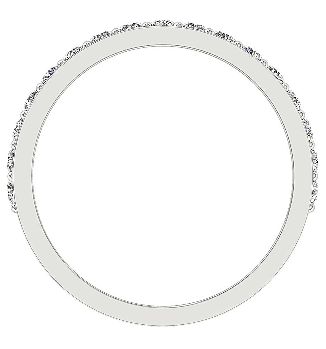The Luella Stackable Engagement Ring Natural Diamond 14K White Gold - Image 6